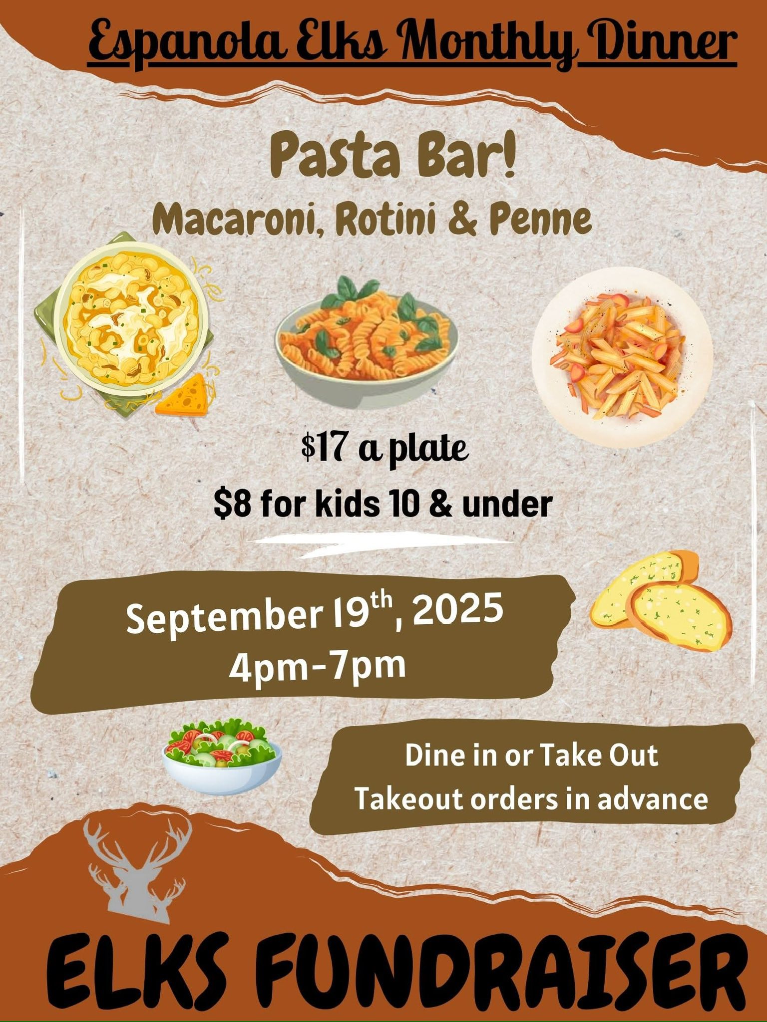 Pasta Dinner Fundraiser.